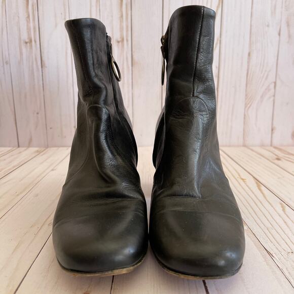 Fiorintini + Baker Black Leather Ankle Booties 37 - Picture 3 of 11